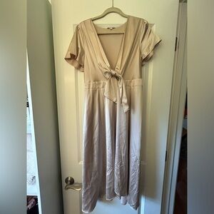 Baltic Born Midi Dress Poppy Satin Champagne